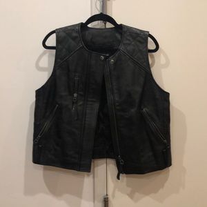 Madewell Leather Biker Vest
